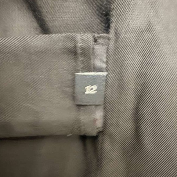 Tory Burch Slim Tweed Jacket Black Gold Logo Button Size 12 New With Tags - Picture 5 of 13